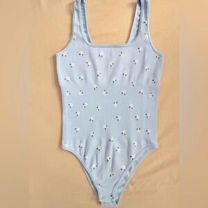 Floral Blue Bodysuit
